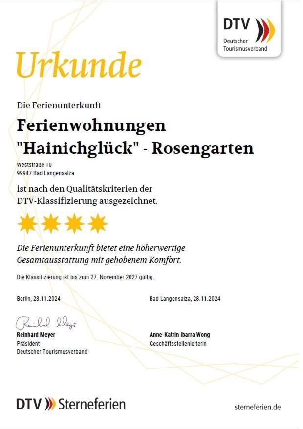 Ferienwohnungen Hainichglueck Bad Langensalza Exterior foto